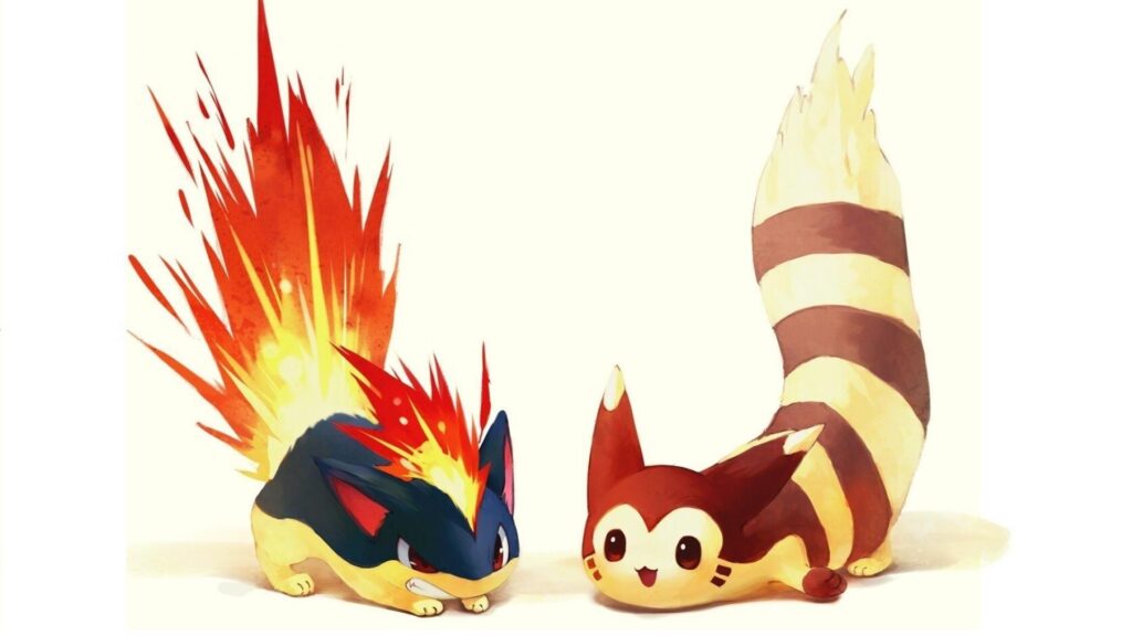 Pokemon fire artwork typhlosion quilava wallpapers