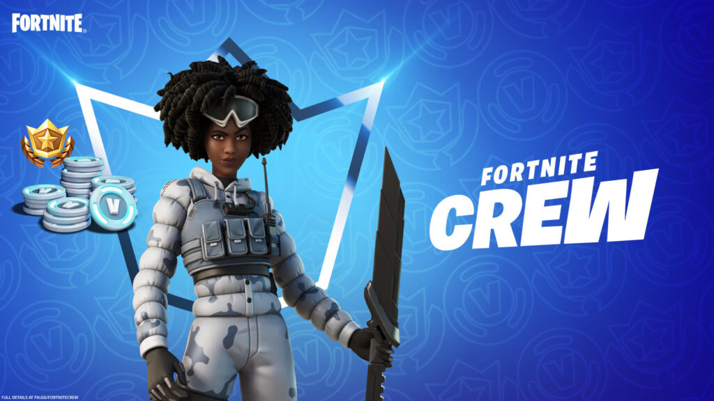 Snow Stealth Slone Counters the Cold in the January Fortnite Crew Pack