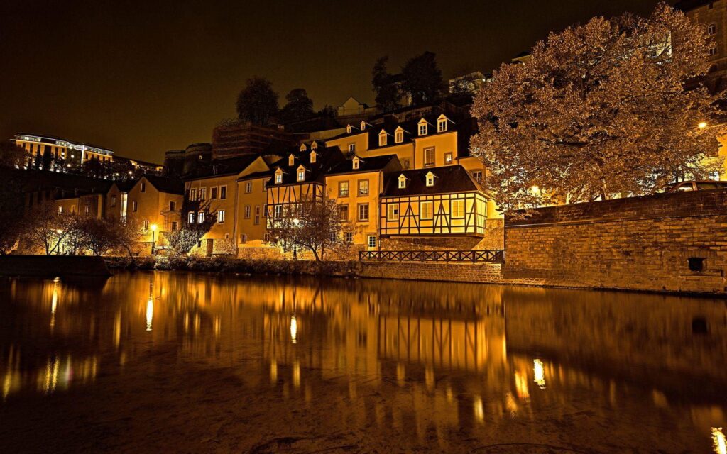 Luxembourg At Night Wallpapers