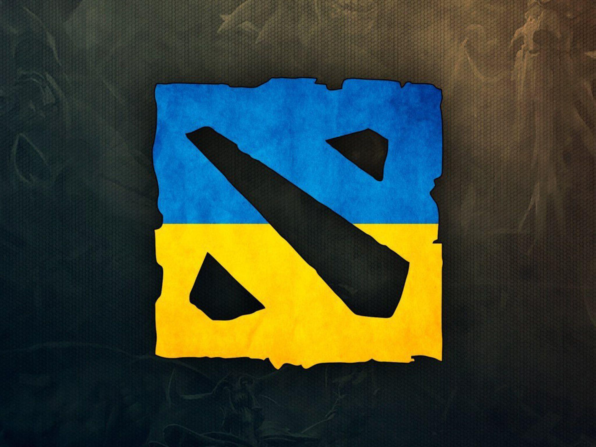 Download wallpapers the flag of ukraine, dota , logo, ukrainian