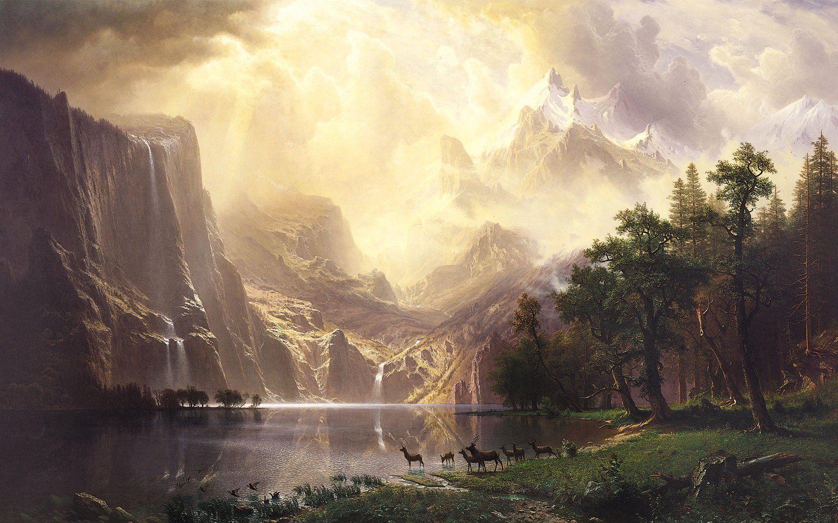 Wallpapers Albert Bierstadt Among The Sierra Nevada Mountains