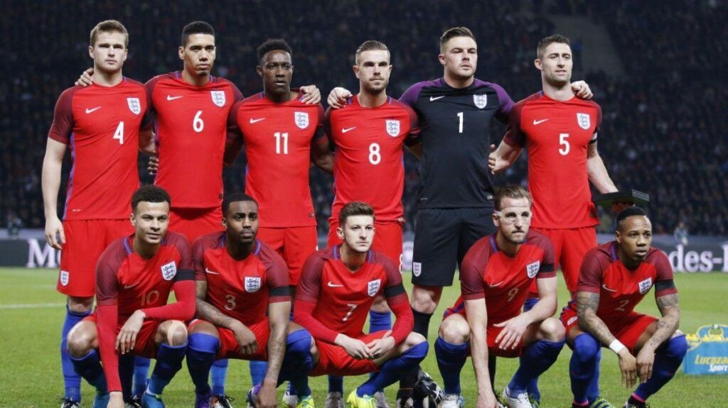 England Football Team for Euro with New Jersey