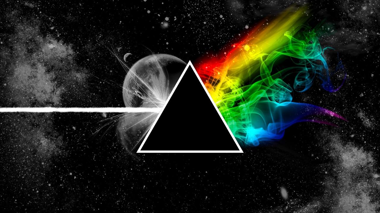 Download wallpapers pink floyd, triangle, space, planet