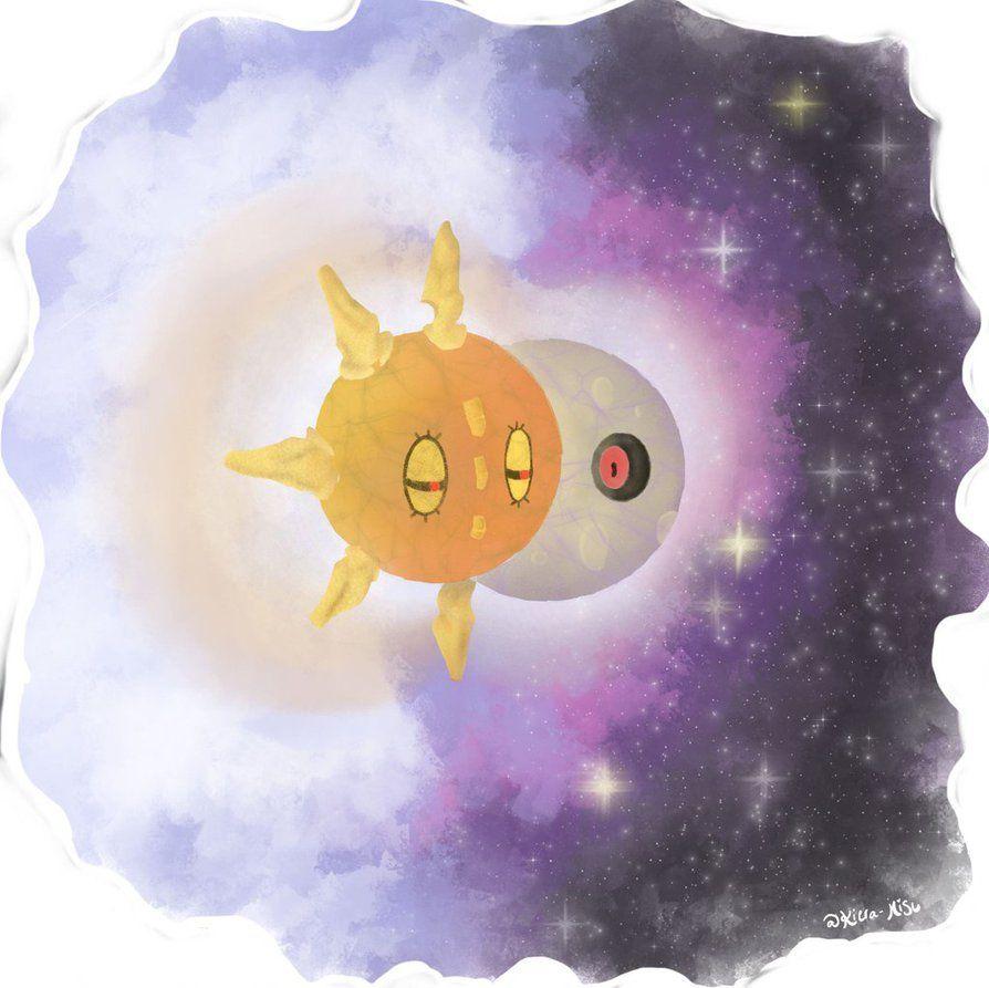 Pokemon Sun and Moon-Lunatone and Solrock by Kiera