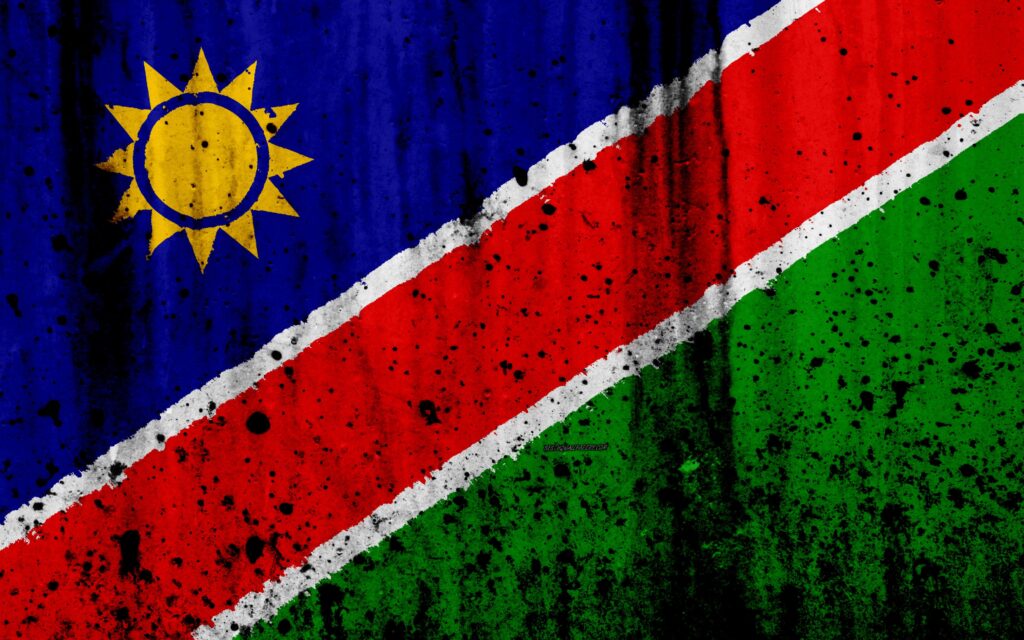 Download wallpapers Namibian flag, k, grunge, flag of Namibia