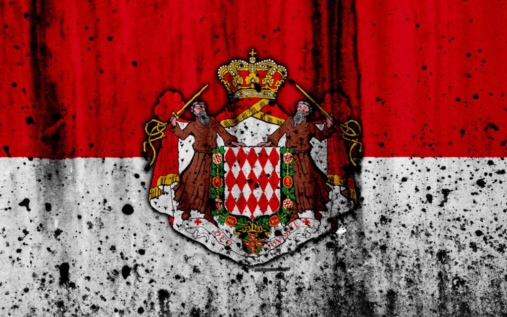 Download wallpapers Monaco flag, k, grunge, flag of Monaco, Europe