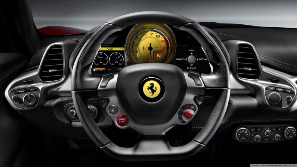 Ferrari Italia Steering Wheel ❤ K 2K Desk 4K Wallpapers