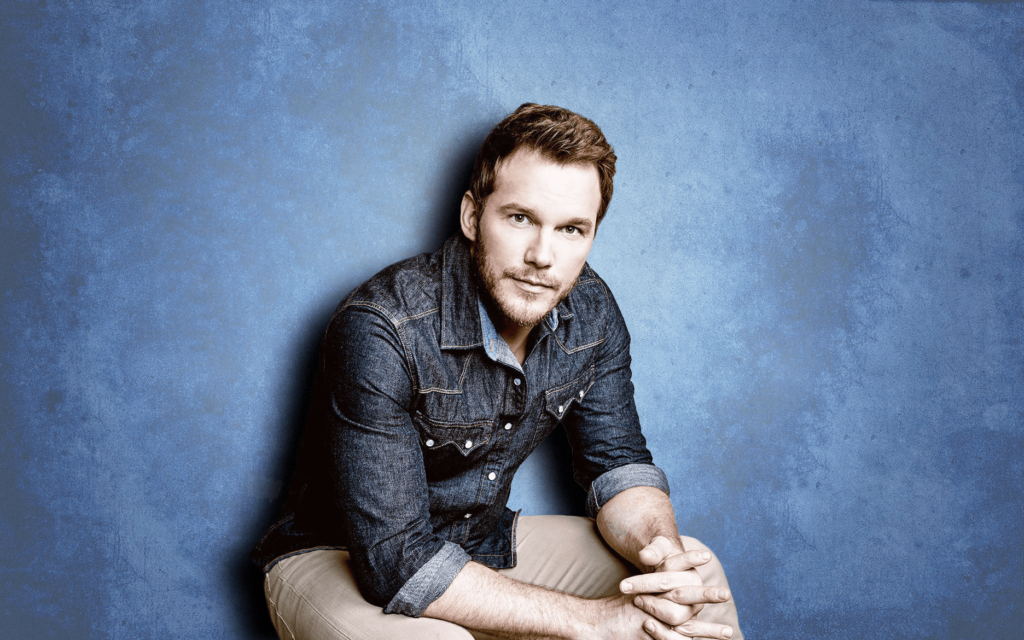 Chris Pratt, Actor, Blue Backgrounds Wallpapers 2K | Desk 4K and