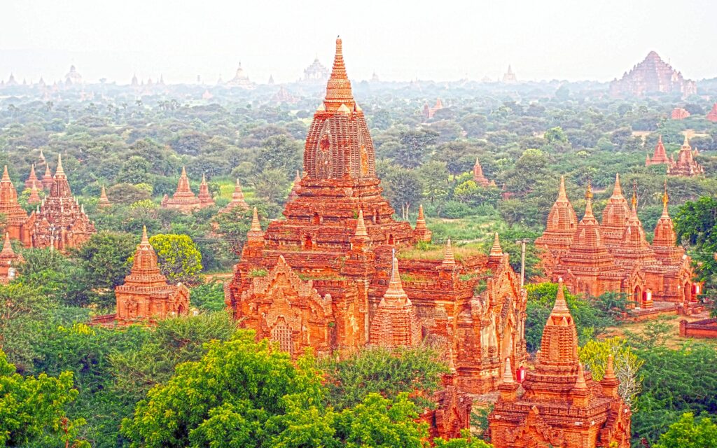 Download wallpapers Bagan, k, temples, ancient city, Burma, Myanmar