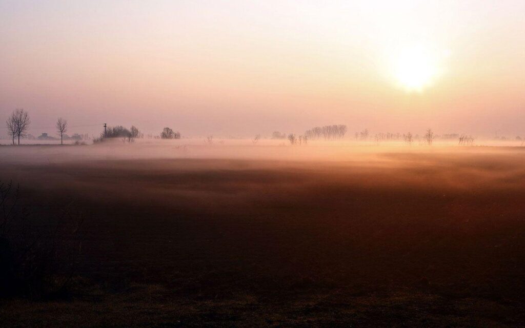 Morning fog aesthetic landscape desk 4K wallpapers － Landscape