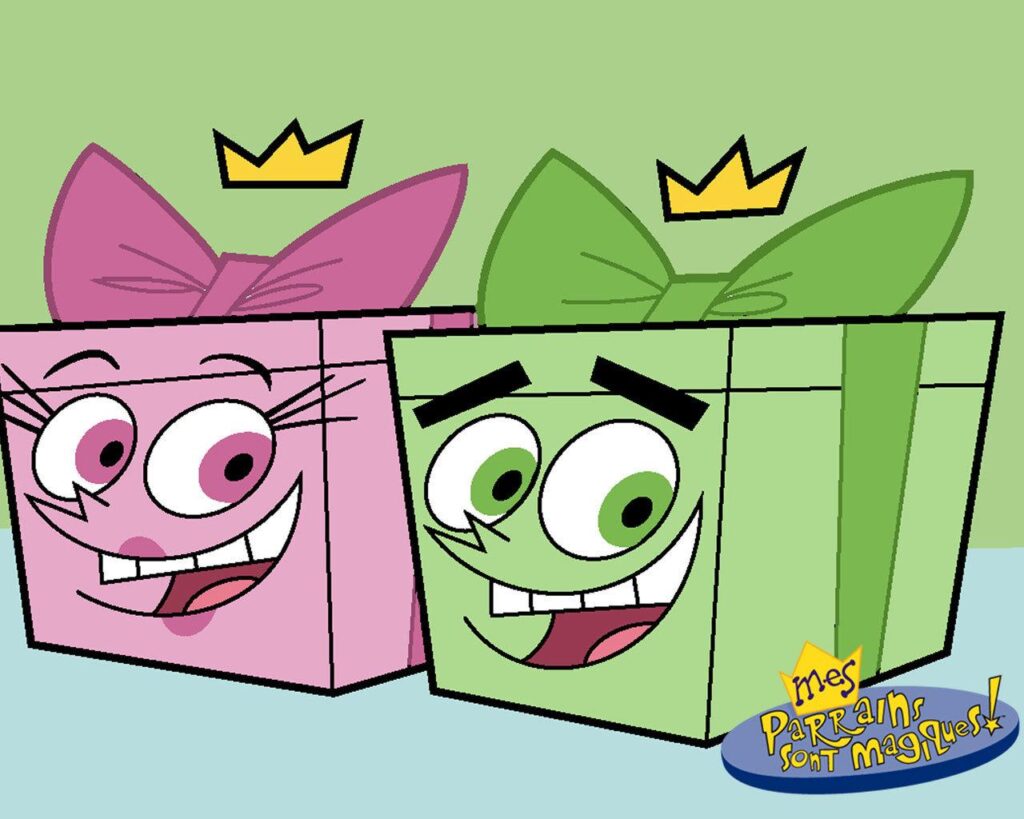 The Fairly OddParents Wallpaper Cosmo and Wanda as present boxes! HD