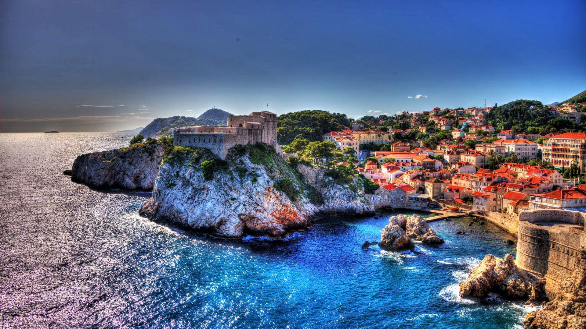 Adriatic Dubrovnik Croatia Ancient City Walls And Historical