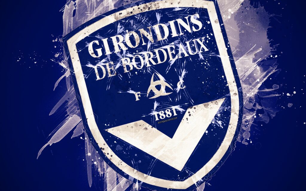 Download wallpapers FC Girondins Bordeaux, k, paint art, creative