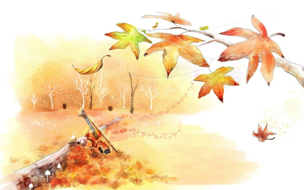 Cello in the fall wallpapers