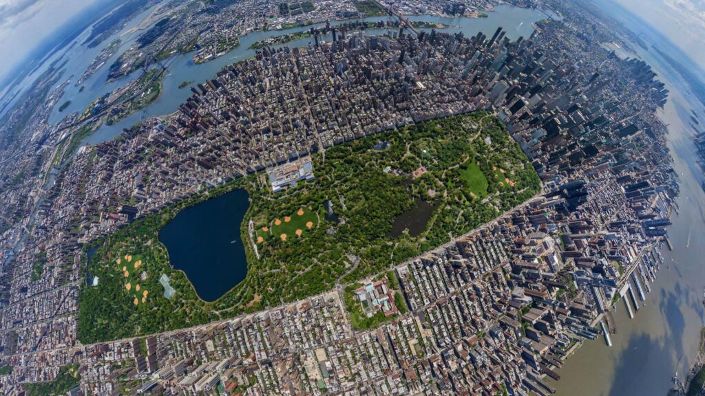 Central Park New York Wide over View desk 4K wallpapers
