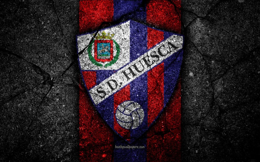 Download wallpapers k, FC Huesca, logo, Segunda Division, soccer