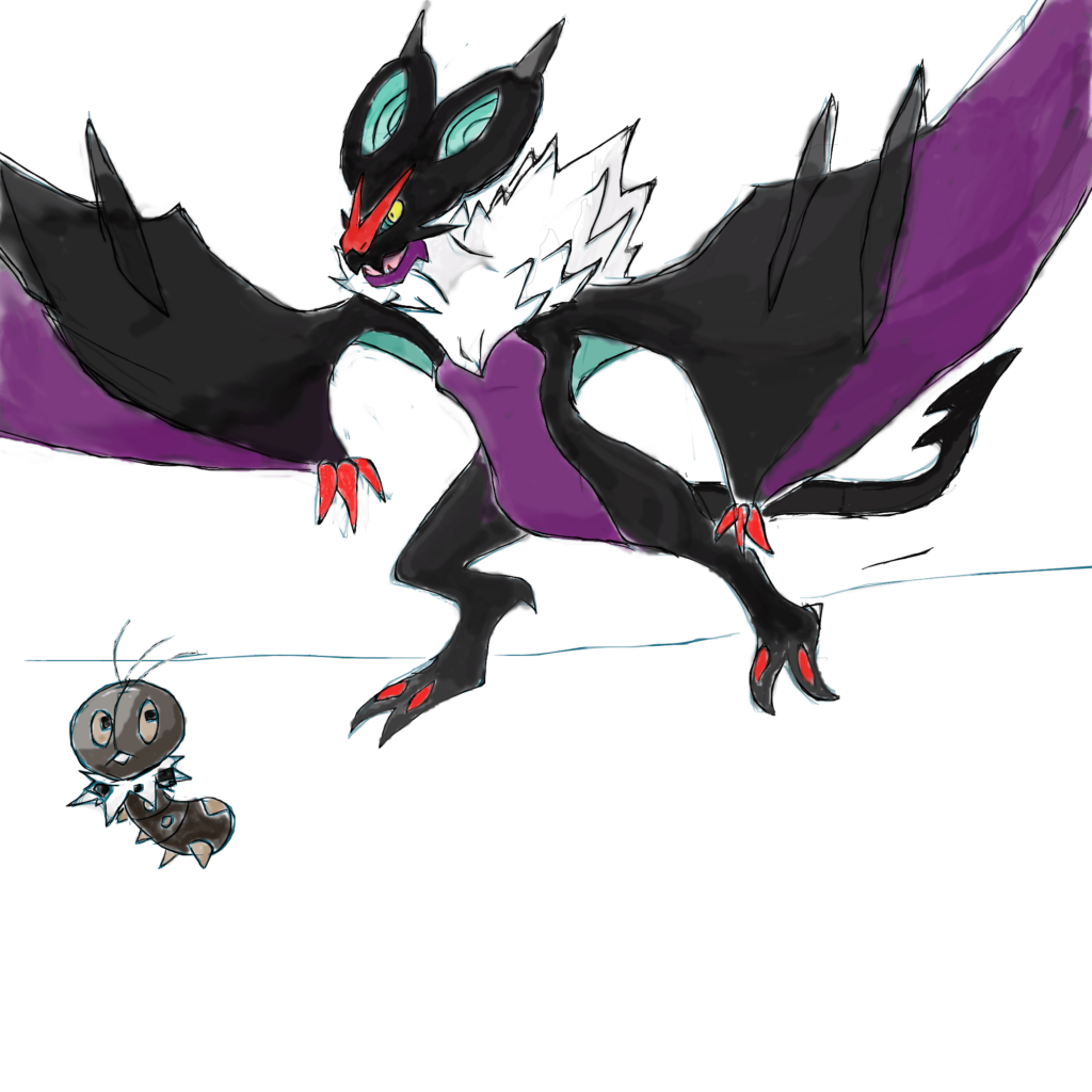 Noivern and scatterbug by roblee