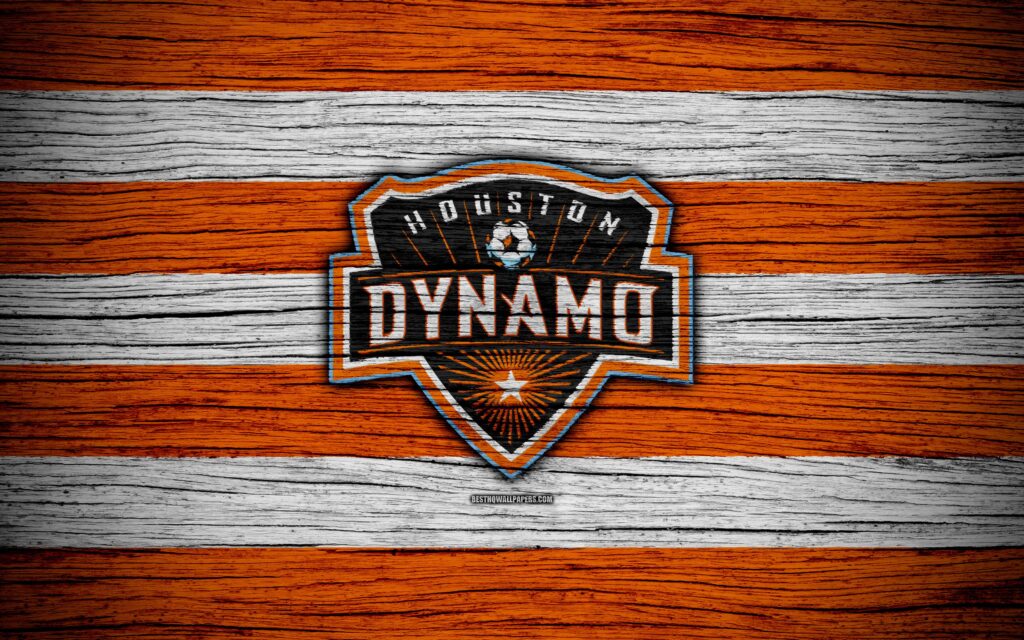 Download wallpapers Houston Dynamo, k, MLS, wooden texture, Western