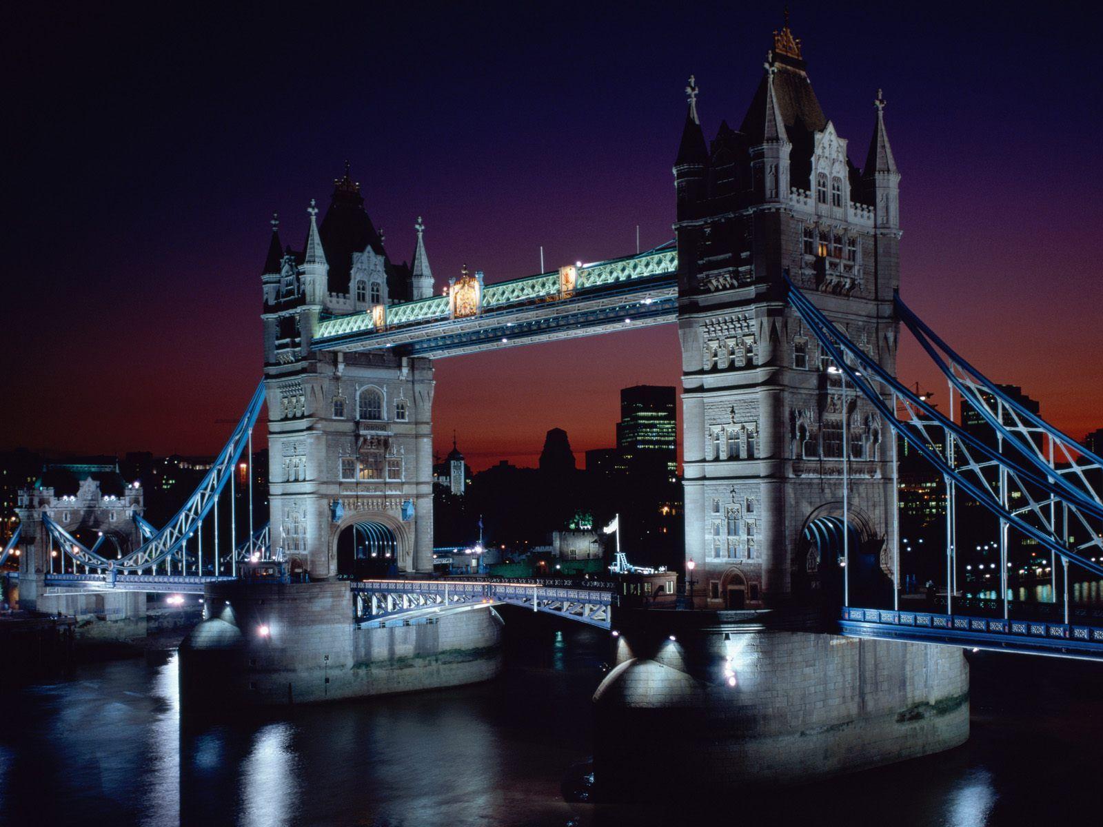Tower Bridge at Night London England