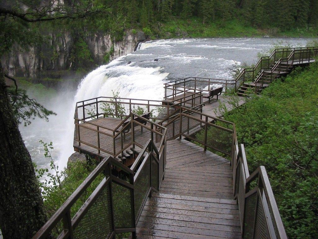 Waterfalls Upper Mesa Falls Idaho Usa Waterfalls Wallpapers For