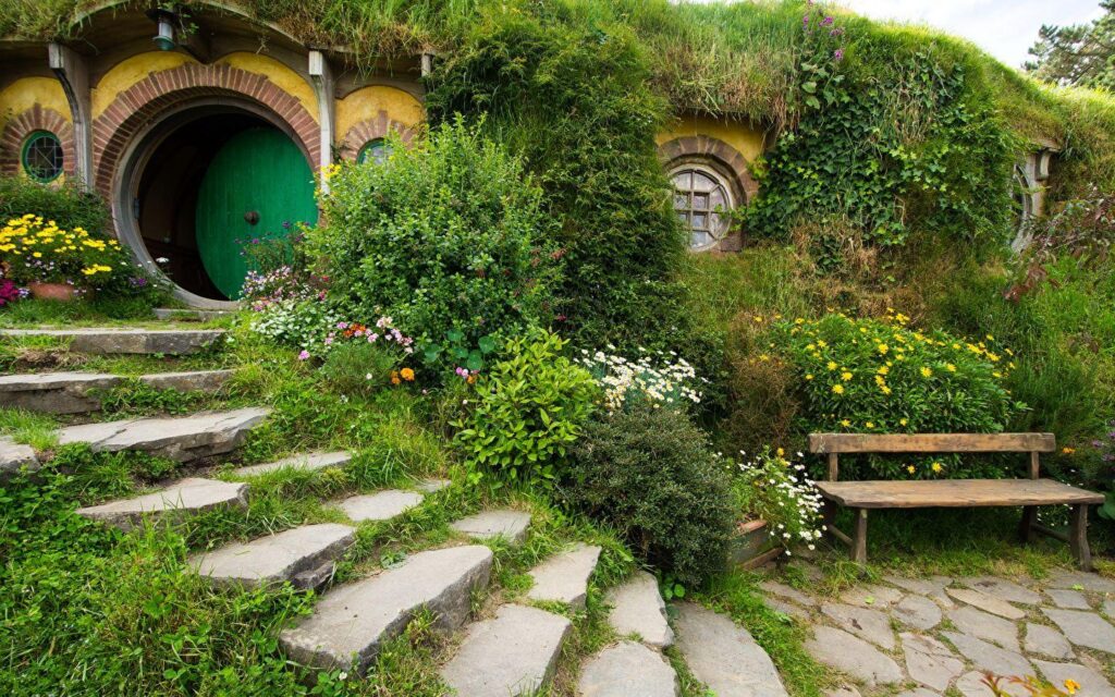 Wallpaper New Zealand Matamata Hobbiton Park Nature stairway