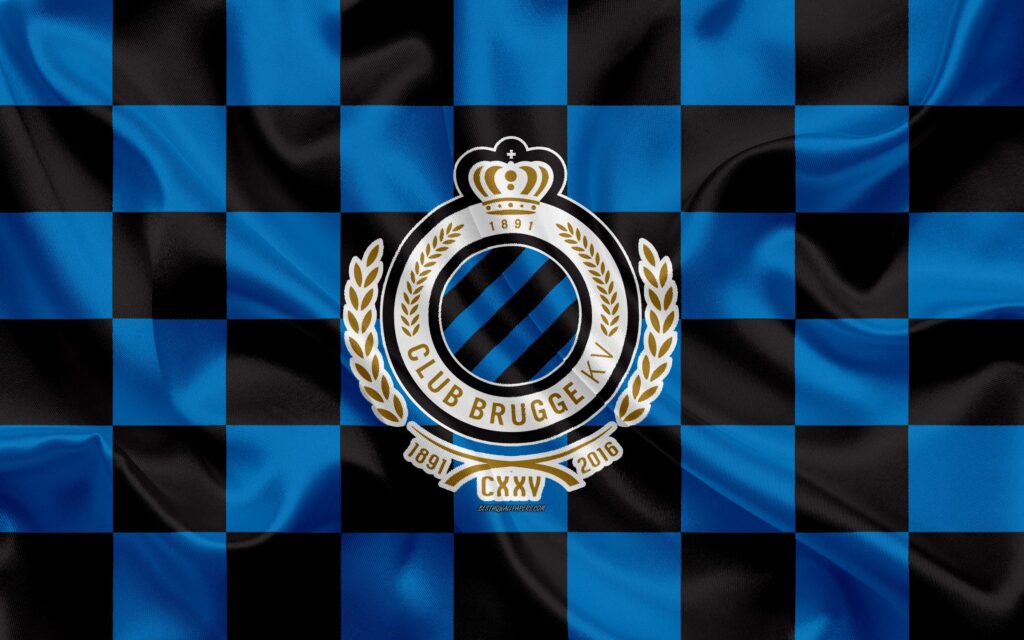 Download wallpapers Club Brugge KV, k, logo, creative art, blue