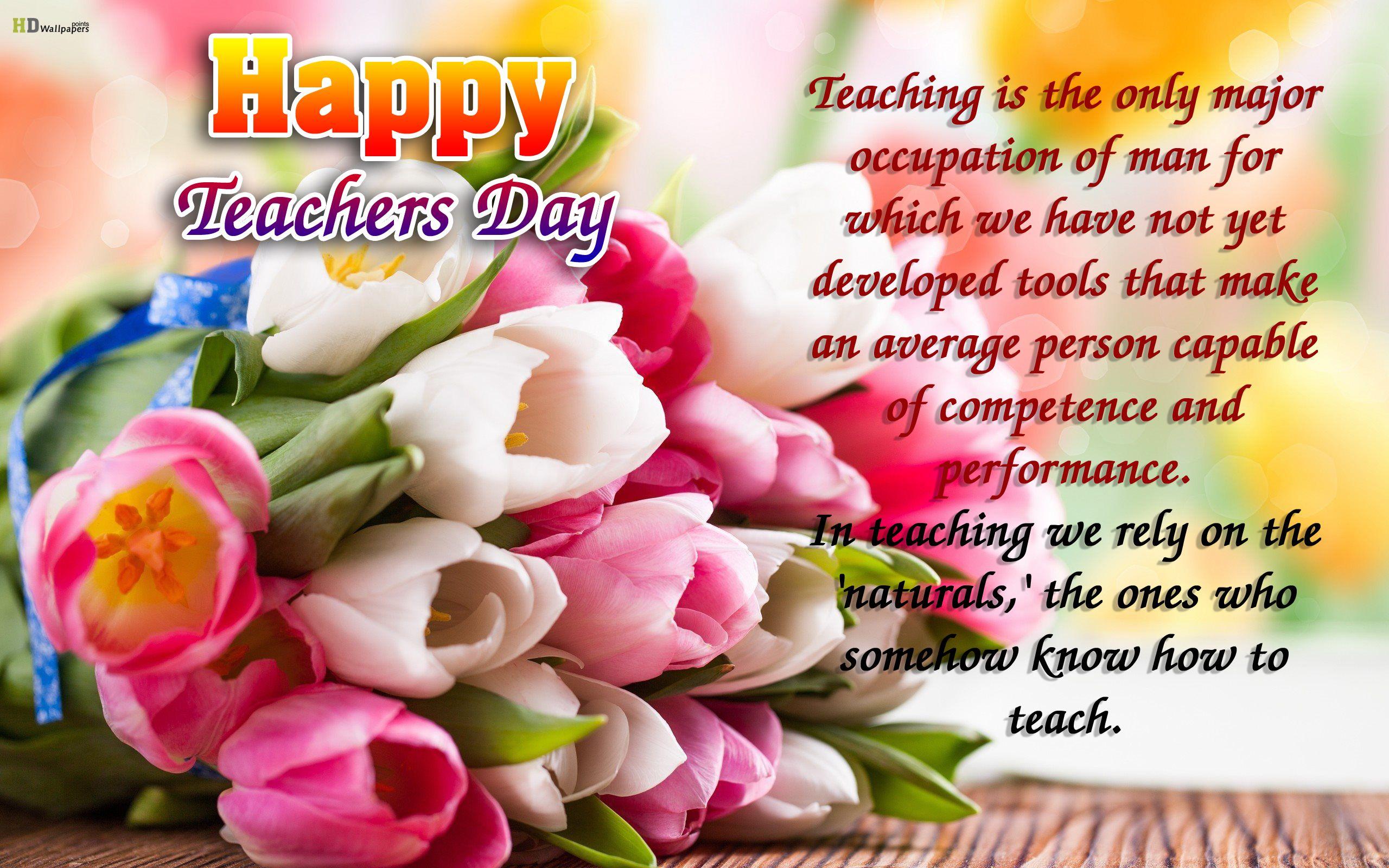 Happy Teachers Day Quotes With Wallpaper Greetings