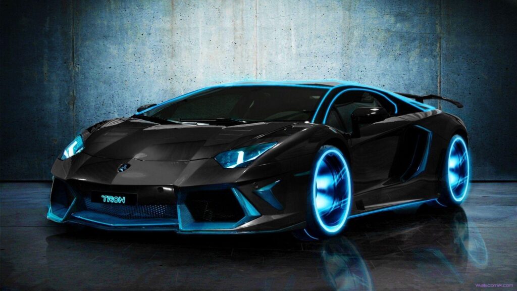 Beauty tron lamborghini aventador 2K Wallpapers