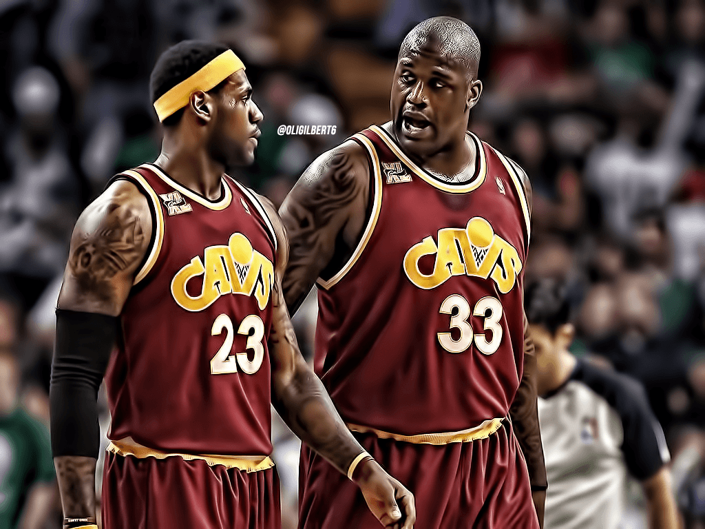 LeBron James and Shaquille O’Neal Cleveland by Hecziaa