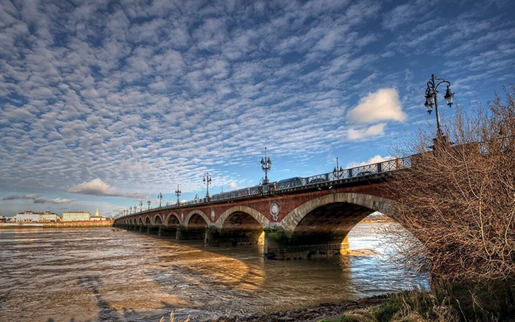 Wallpapers France Aquitaine, Bordeaux Bridges Sky Rivers Cities