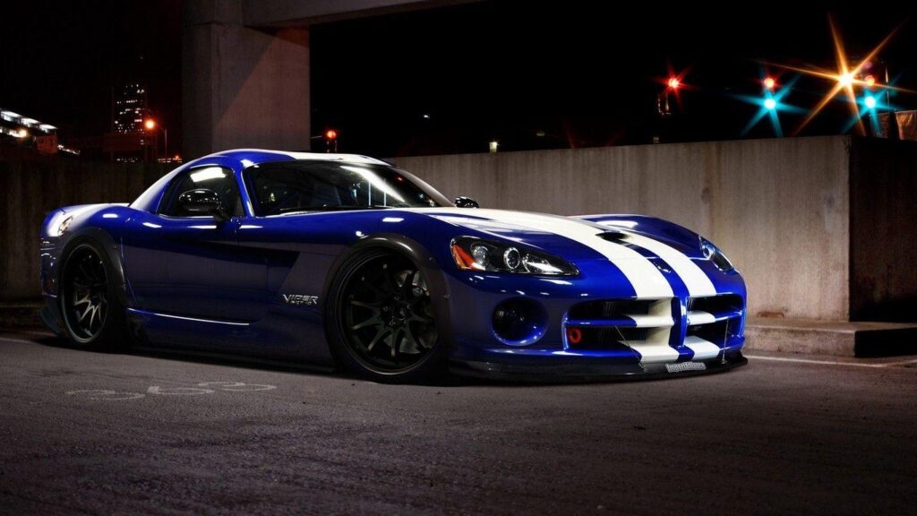 Blue Dodge Viper 2K Wallpaper, Backgrounds Wallpaper