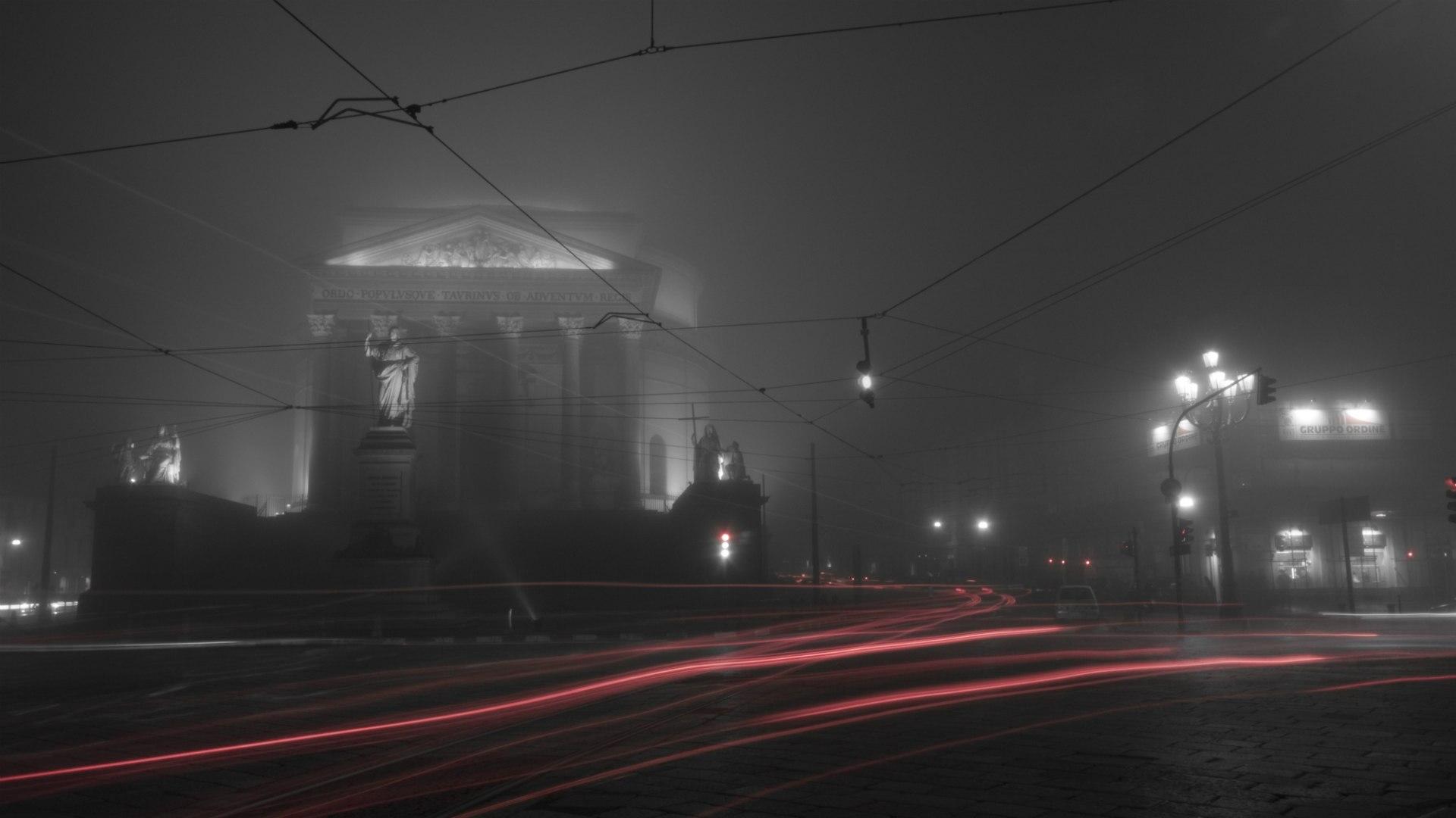 Foggy city of Turin, Italy wallpapers and Wallpaper