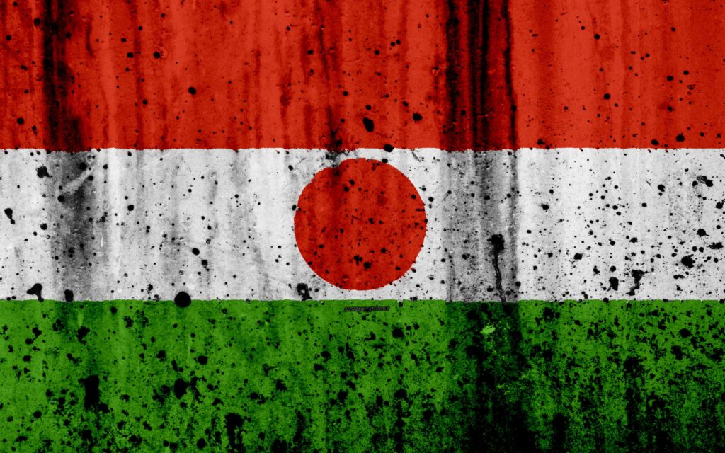 Download wallpapers Niger flag, k, grunge, flag of Niger, Africa