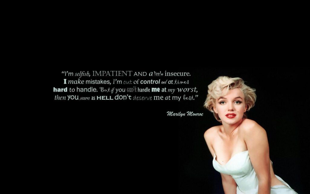 Marilyn Monroe Quotes Desk 4K Backgrounds