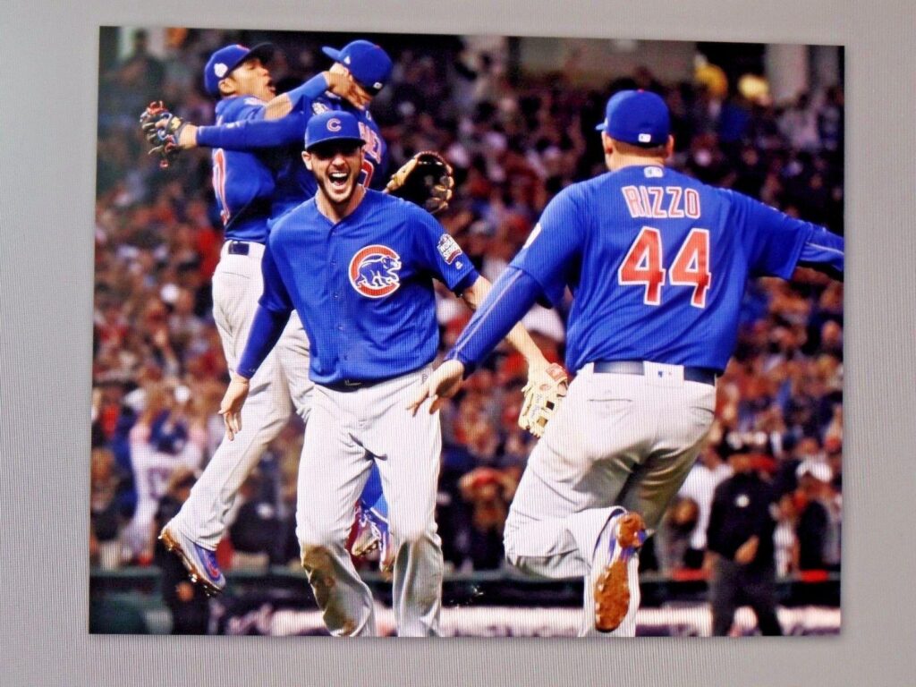 Kris Bryant Anthony Rizzo Chicago Cubs W World Series
