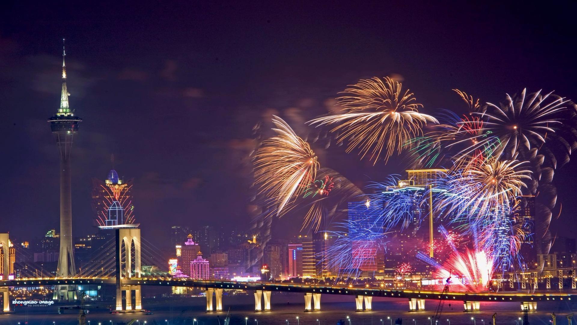 Macao International Fireworks Contest 2K Wallpapers
