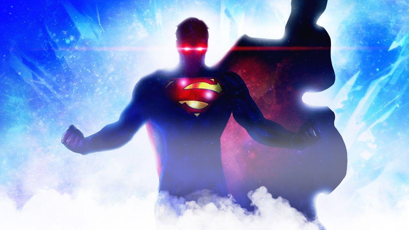 Download Superman, Artwork, Red Eyes, Cape Wallpapers
