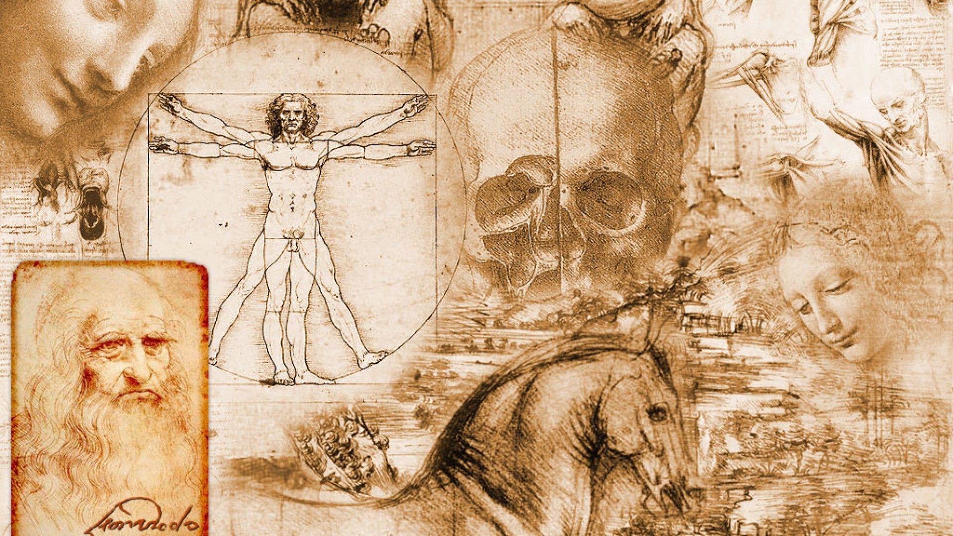 Leonardo Da Vinci, Vitruvian Man Wallpapers 2K | Desk 4K and Mobile