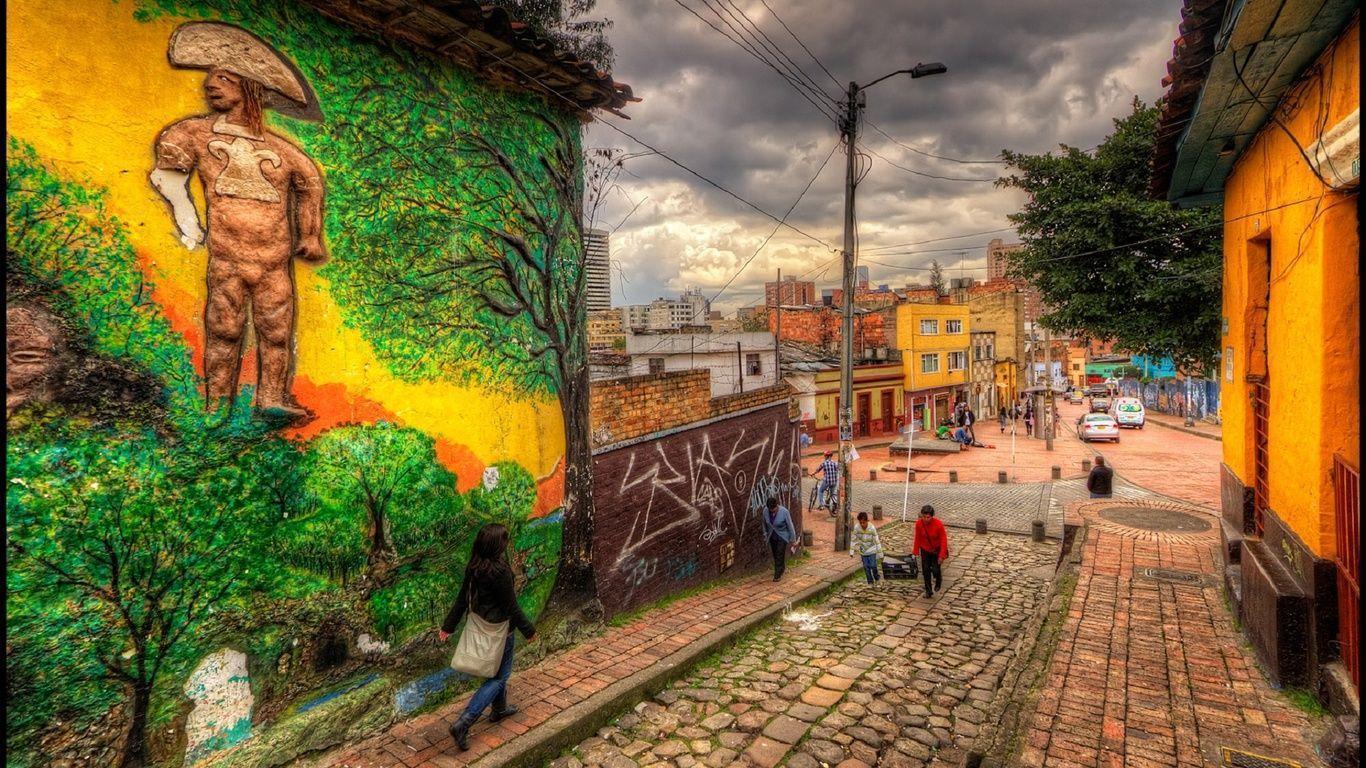 Street Art, Bogota The Flight Fare Street Art Wallpapers