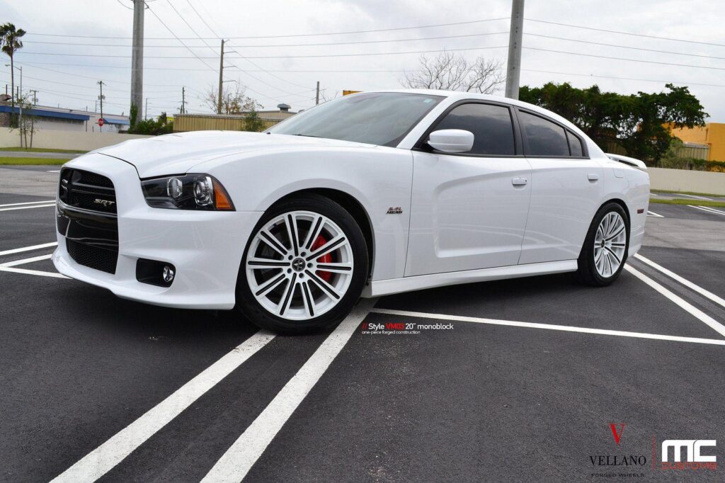 Dodge charger white Vellano wheels tuning cars wallpapers