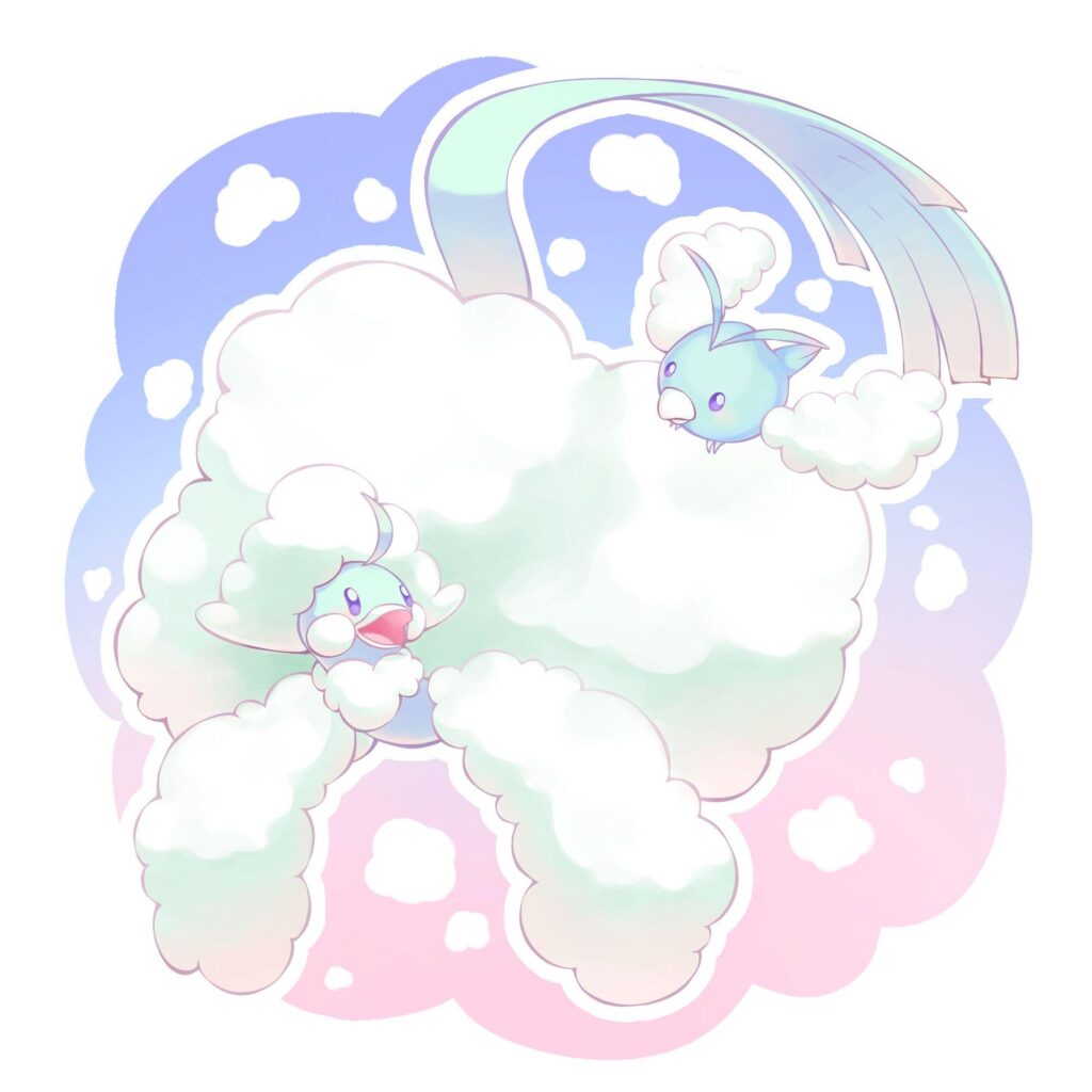 Mega Altaria and Swablu