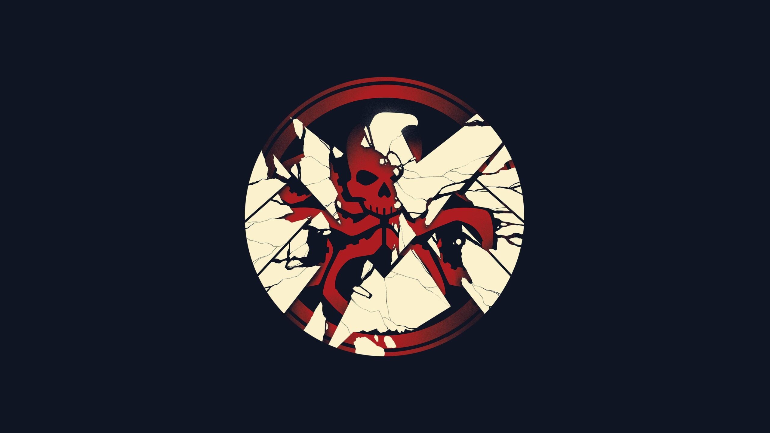 Red skull logo 2K wallpapers