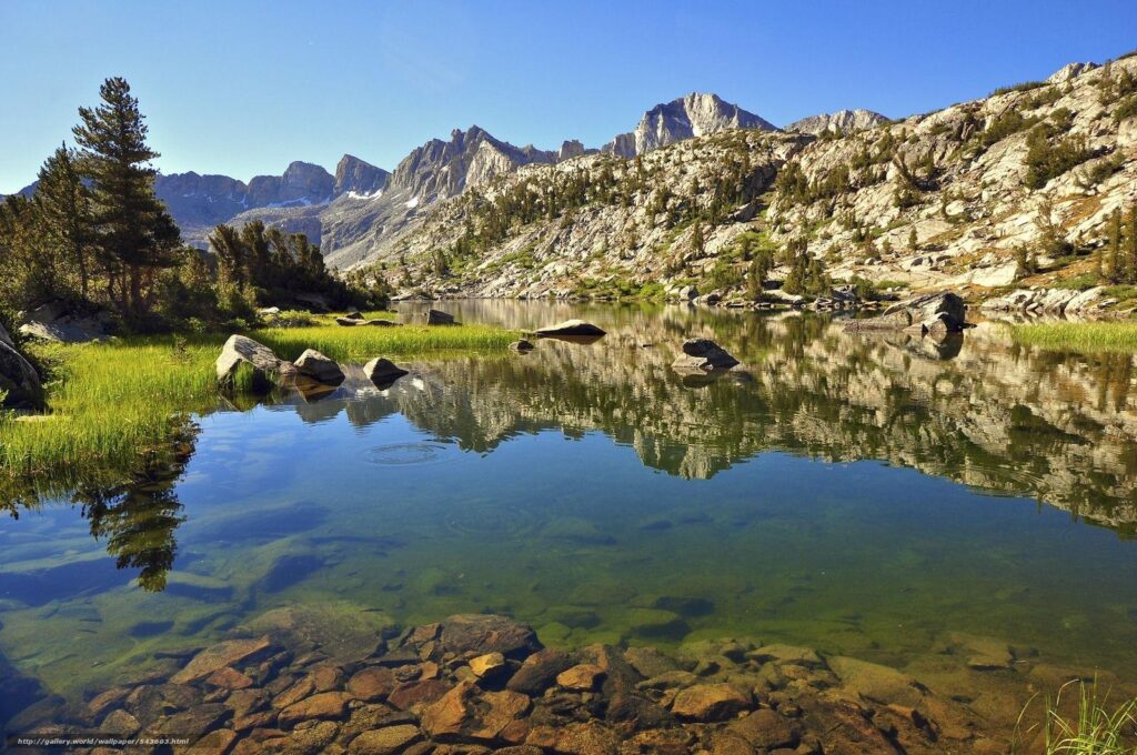 Download wallpapers Unnamed Lake, Dusy Basin, Kings Canyon National
