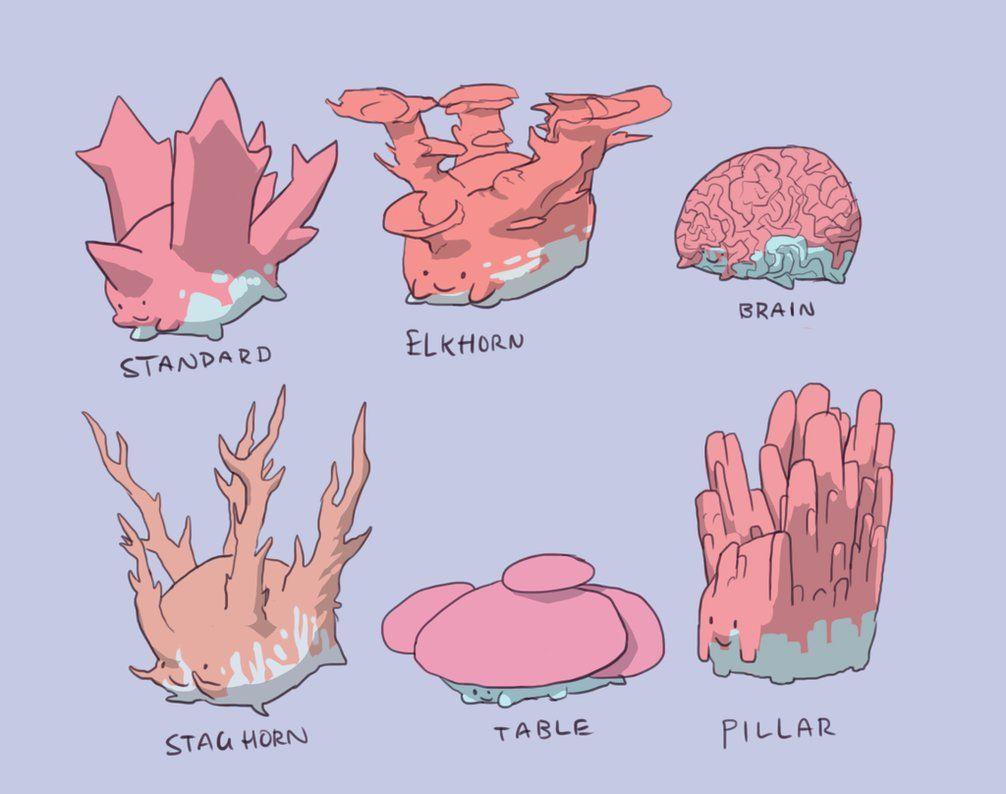 Corsola Variations by NimbusOwl