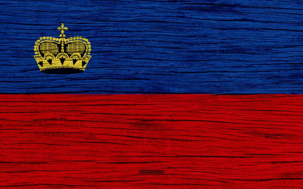 Download wallpapers Flag of Liechtenstein, k, Europe, wooden
