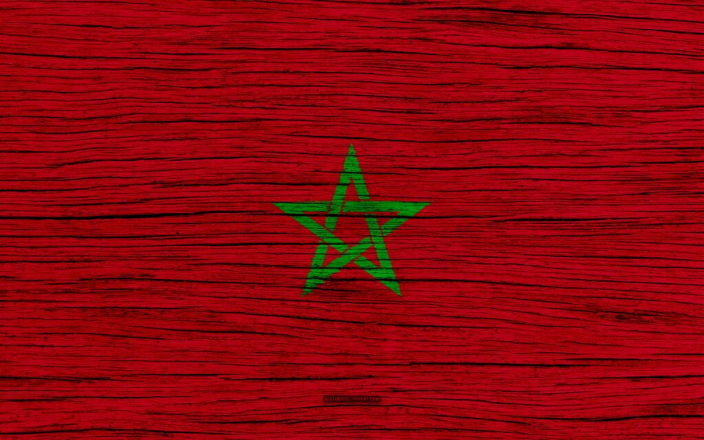 Download wallpapers Flag of Morocco, k, Africa, wooden texture