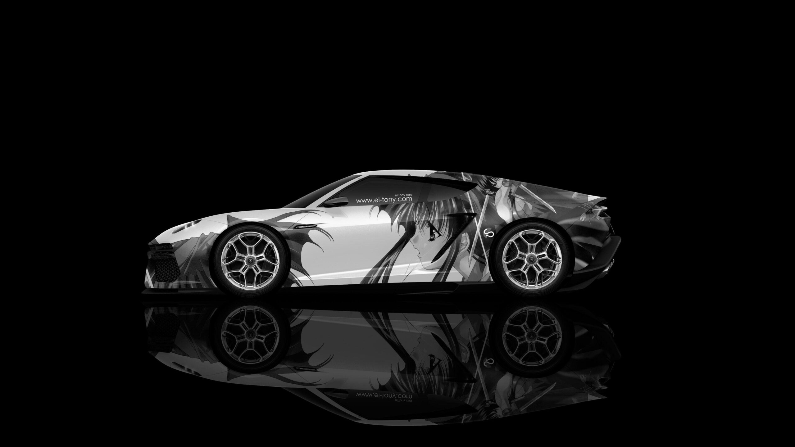 K Lamborghini Asterion Side Anime Aerography Car