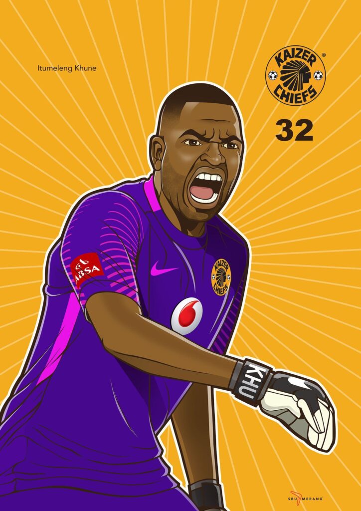 Iwisa Kaizer Chiefs Players Poster Collection Itumeleng Khune