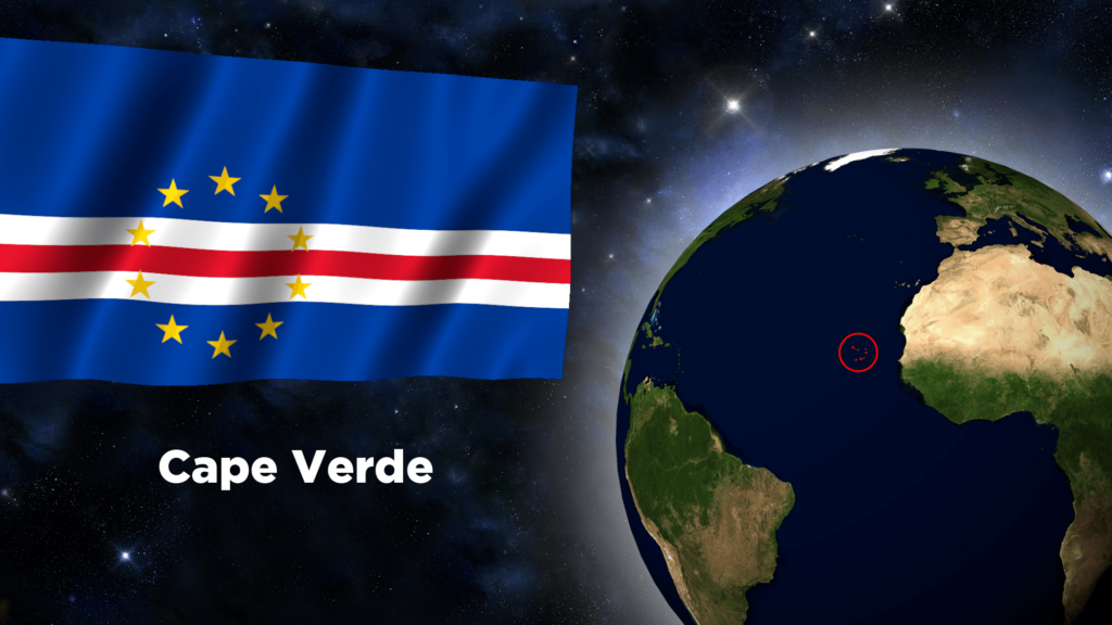 Cabo verde flag clipart collection