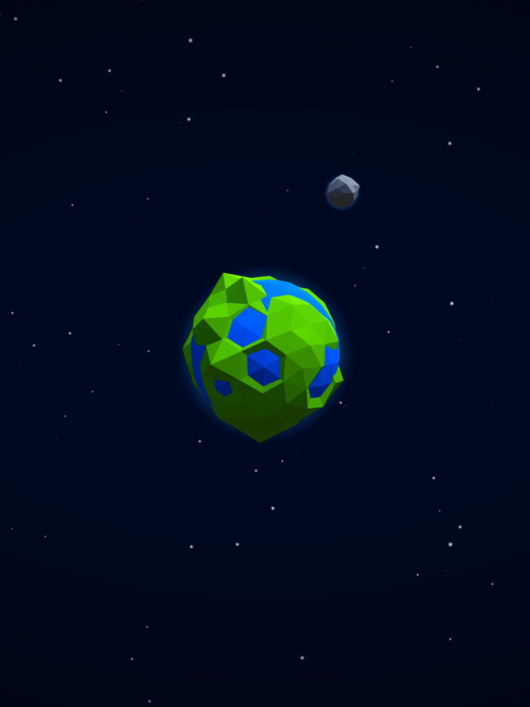 Download Low Poly, Earth, Galaxy, Stars, Moon Wallpapers